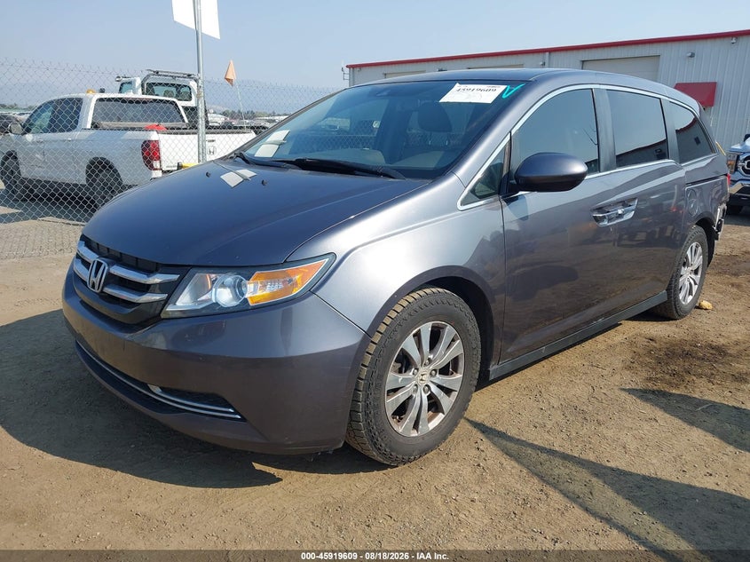 2016 Honda Odyssey Ex-L, Rear, IAAI, VIN 5FNRL5H6XGB149371 — photo 2