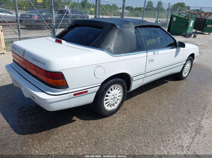 CHRYSLER LEBARON 1994 VIN 1C3EU4532RF161890