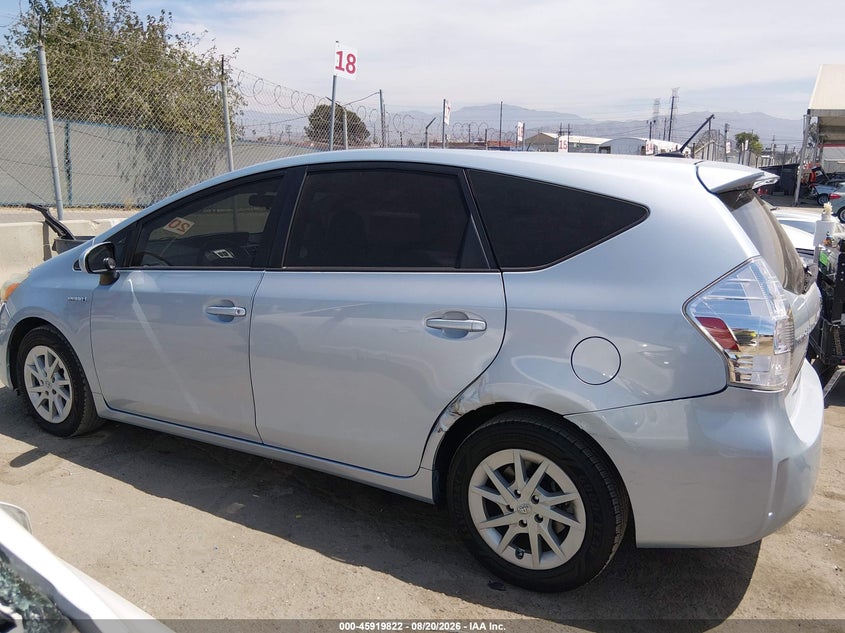 2012 TOYOTA PRIUS V (+) WAGON 1.8L I-4 DOHC, VVT, 98HP