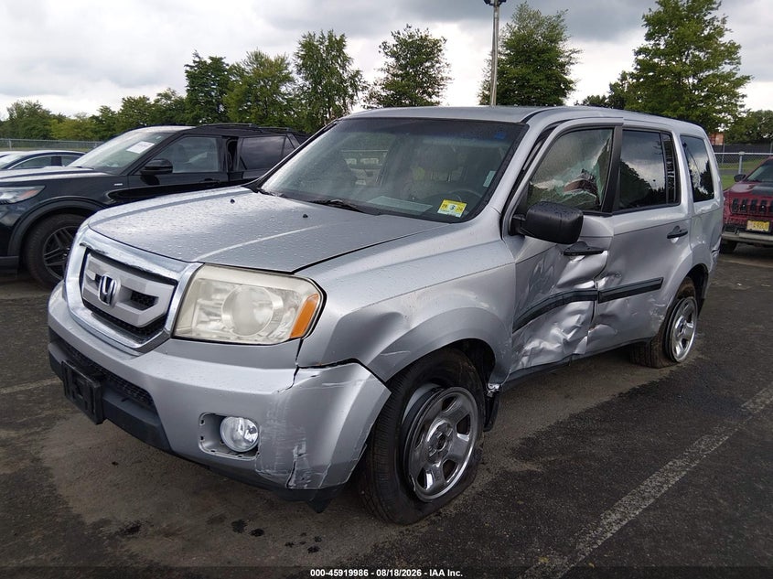 2010 Honda Pilot, Левый бок, IAAI, VIN 5FNYF4H28AB010230 — фото 2