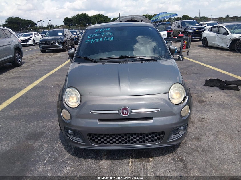 FIAT 500 2012 VIN 3C3CFFBRXCT200955