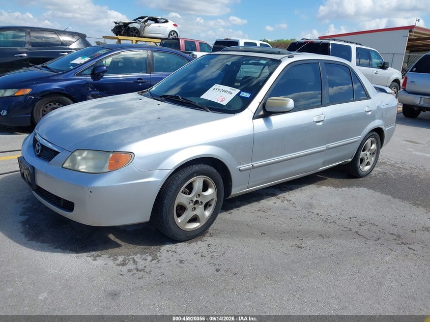 MAZDA PROTEGE 2002 VIN JM1BJ225621580104