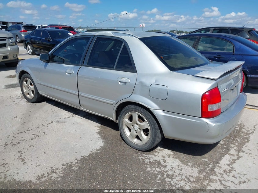 MAZDA PROTEGE 2002 VIN JM1BJ225621580104