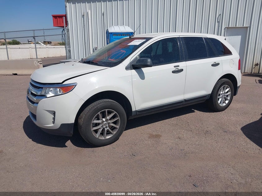 Vin: 2fmdk3gc9dbe34527, lot: 46419187, ford edge se 20132