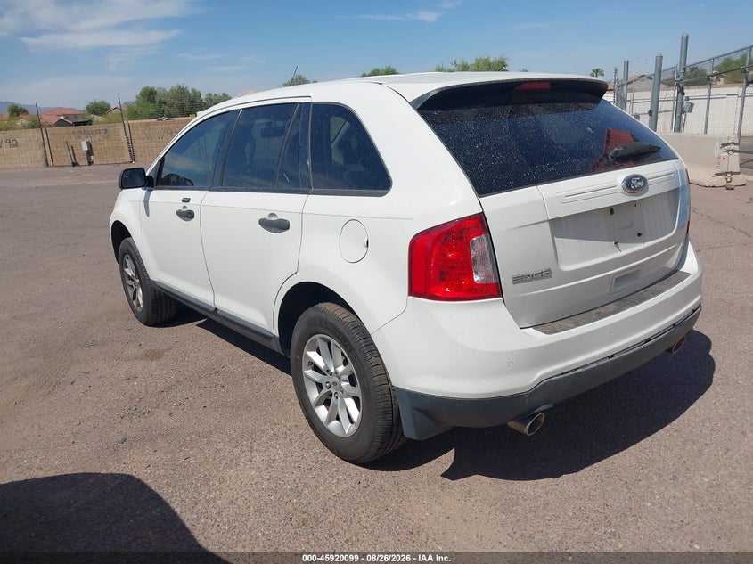 Vin: 2fmdk3gc9dbe34527, lot: 46419187, ford edge se 20133