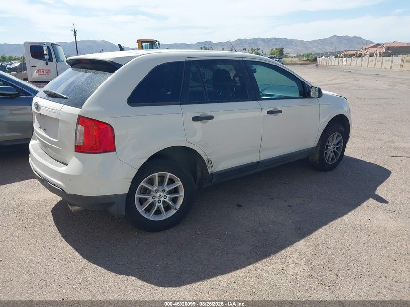 Vin: 2fmdk3gc9dbe34527, lot: 46419187, ford edge se 20134