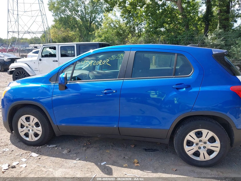 CHEVROLET TRAX 2015 VIN KL7CJKSB9FB090554