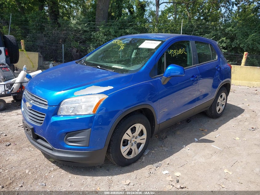 2015 Chevrolet Trax, Удар сзади, IAAI, VIN KL7CJKSB9FB090554 — фото 2