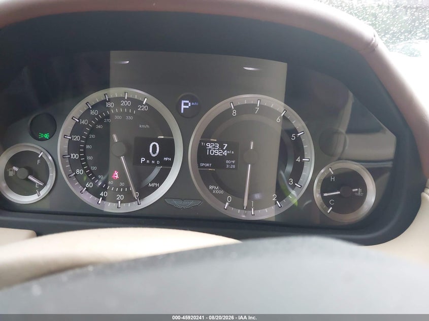 2015 ASTON MARTIN RAPIDE SEDAN 6.0L V-12 DOHC, VVT, 552HP