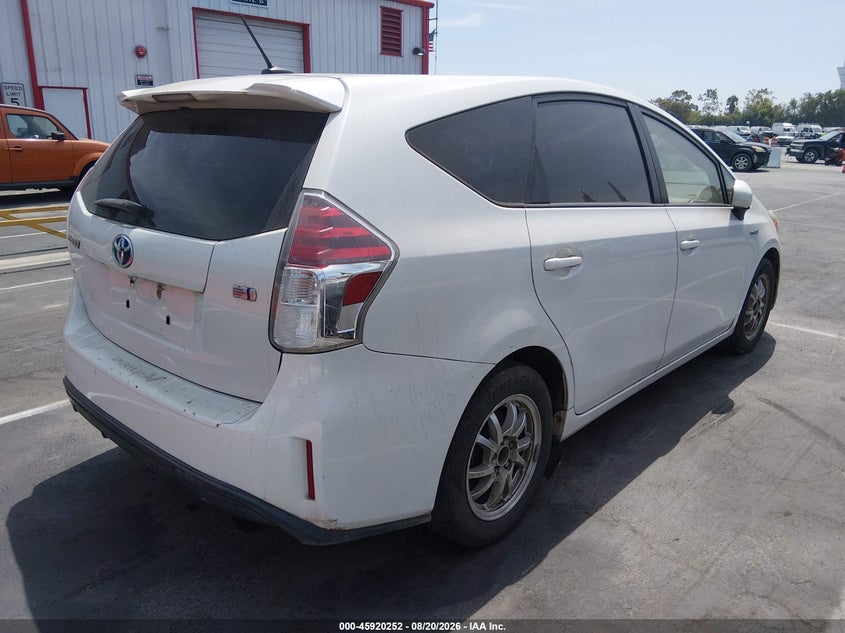 Vin: jtdzn3eu3fj021952, lot: 46419340, toyota prius v 20154