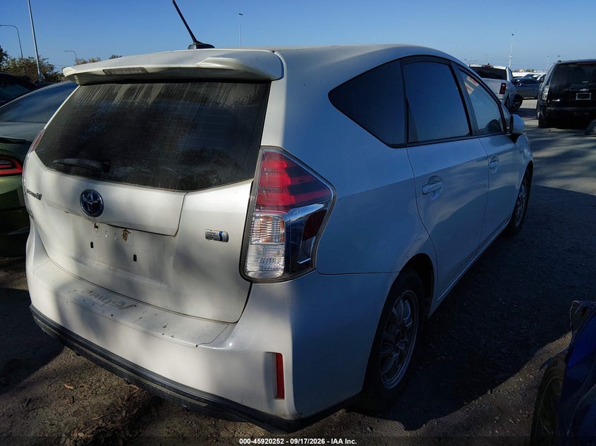 Vin: jtdzn3eu3fj021952, lot: 46419340, toyota prius v 20154