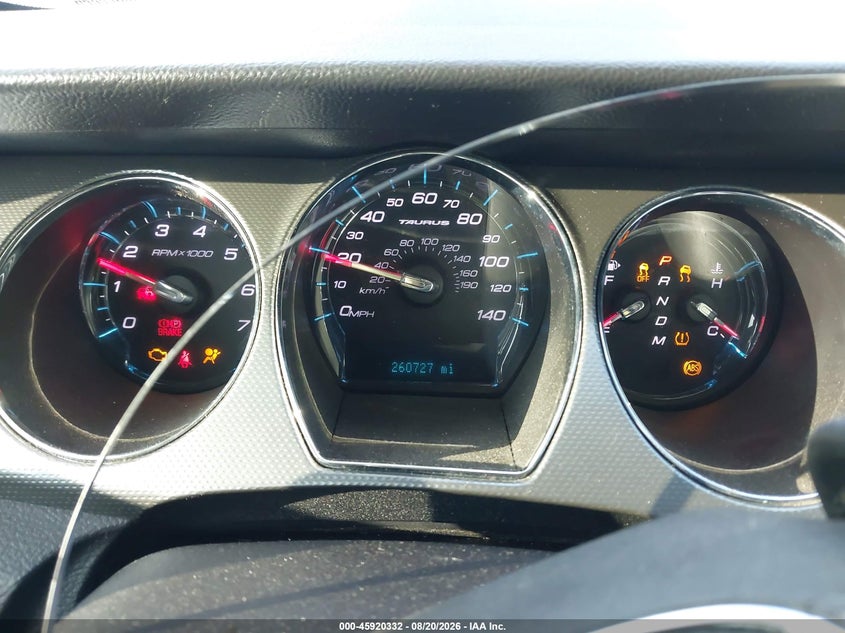 2012 FORD TAURUS SEDAN 3.5L V-6 DOHC, VVT, 263HP