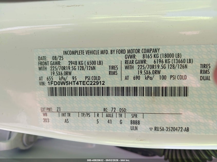 2026 FORD F-550 CHASSIS auction photo 8