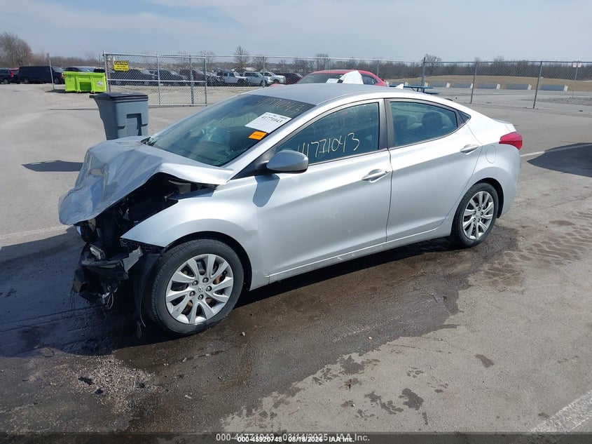 2012 Hyundai Elantra, Удар спереди, IAAI, VIN 5NPDH4AE7CH139996 — фото 2