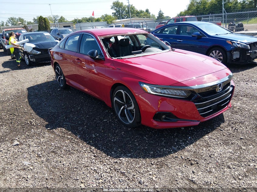 2021 Honda Accord Sport Special Edition, Стихия, IAAI, VIN 1HGCV1F46MA044780