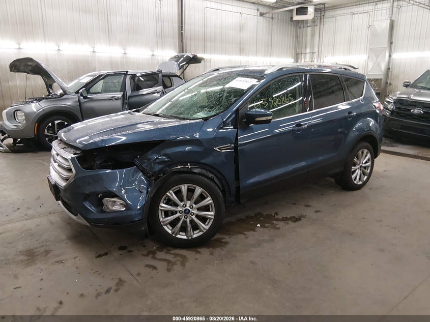 Vin: 1fmcu9j90jub23404, lot: 46419953, ford escape titanium 20182