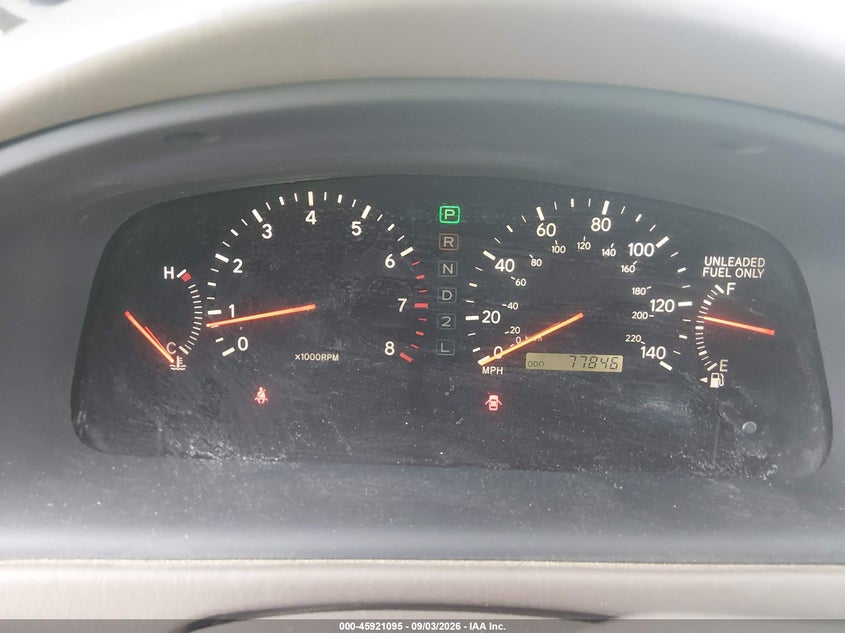 2000 LEXUS ES SEDAN 3.0L V-6 DOHC, VVT, 210HP