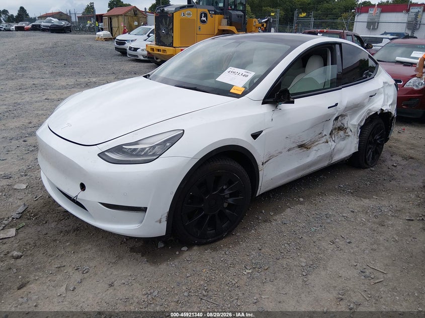 2021 Tesla Model Y, Левый бок, IAAI, VIN 5YJYGDEE7MF264804 — фото 2