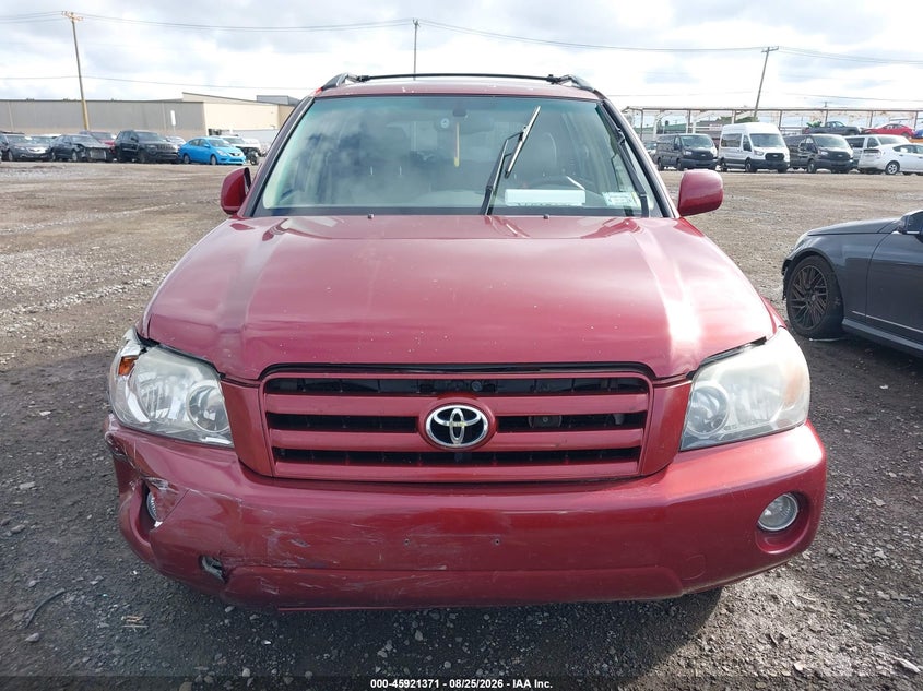 2006 TOYOTA HIGHLANDER SPORT UTILITY VEHICLE 3.3L V-6 DOHC, VVT, 215HP
