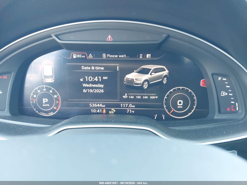 2019 AUDI Q7 SPORT UTILITY VEHICLE 3.0L V-6 DI, DOHC, VVT, SUPERCHARGER, 329HP