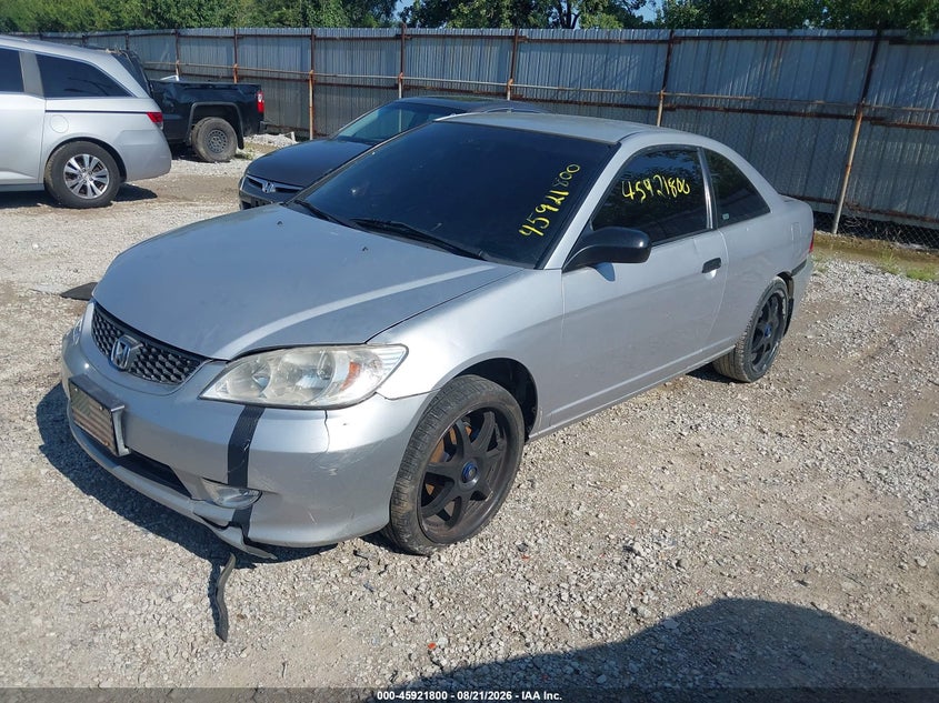 2004 Honda Civic, Front End, IAAI, VIN 1HGEM21104L035124 — photo 2