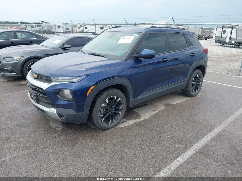 2022 Chevrolet TrailBlazer, Hail, IAAI, VIN KL79MPS2XNB092651 — photo 2