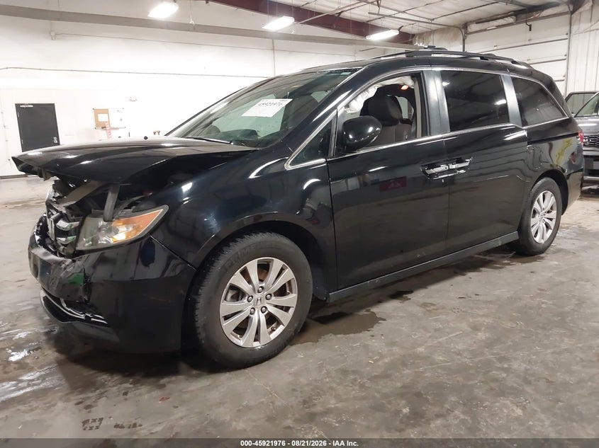 2016 Honda Odyssey, Удар спереду, IAAI, VIN 5FNRL5H62GB082118 — фото 2