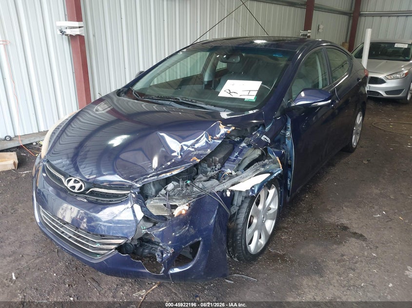 2012 Hyundai Elantra, Удар спереди, IAAI, VIN 5NPDH4AE8CH081574 — фото 2