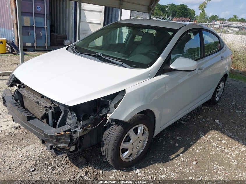 2017 Hyundai Accent, Front End, IAAI, VIN KMHCT4AE4HU375900 — photo 2