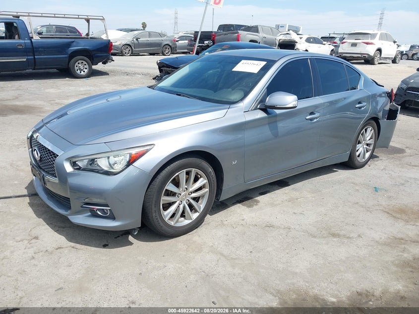 2014 Infiniti Q50, Удар ззаду, IAAI, VIN JN1BV7AP3EM679876 — фото 2