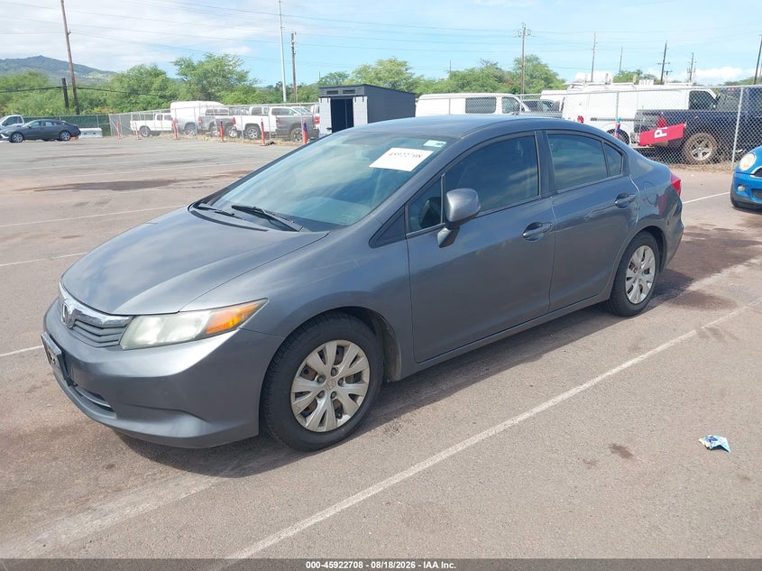 2012 Honda Civic, Обычный износ, IAAI, VIN 19XFB2F56CE359268 — фото 2