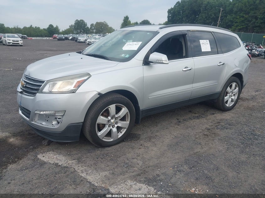 2016 Chevrolet Traverse, Front & Rear, IAAI, VIN 1GNKVGKD3GJ160355 — photo 2