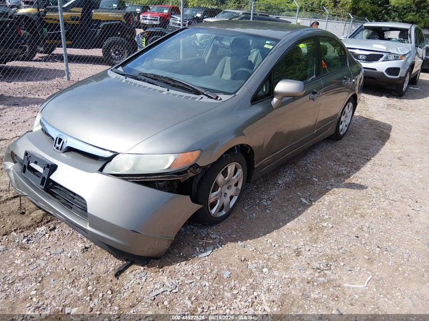 2007 Honda Civic, Front End, IAAI, VIN 2HGFA16567H316431 — photo 2