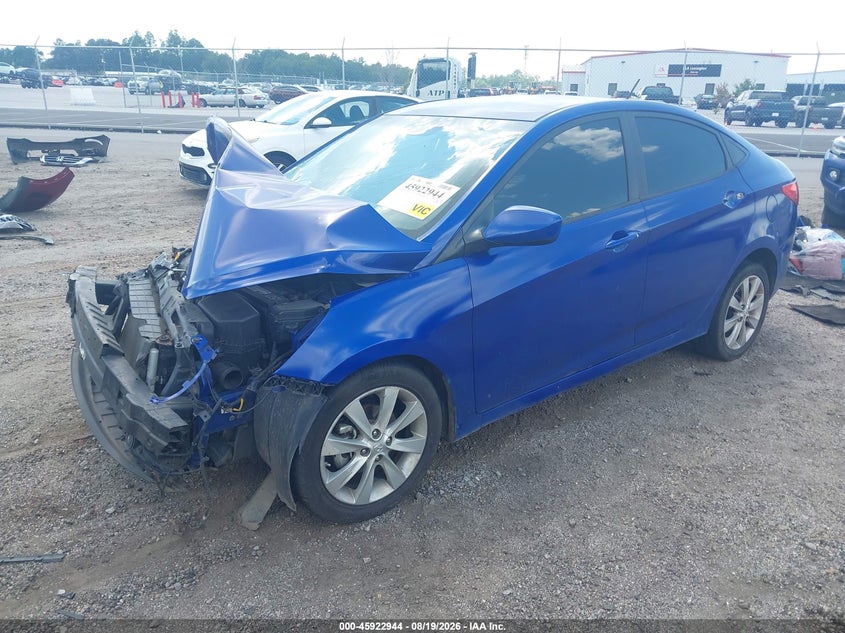 2014 Hyundai Accent, Front End, IAAI, VIN KMHCU4AE4EU620459 — photo 2