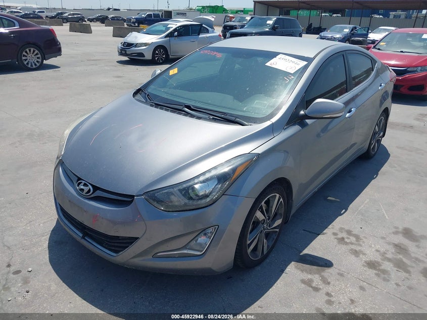 2015 Hyundai Elantra Limited, Rear, IAAI, VIN KMHDH4AE9FU390301 — photo 2