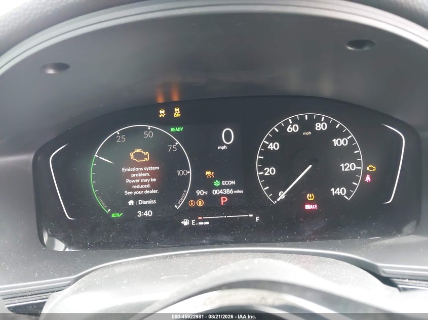 HONDA CIVIC HYBRID 2026 VIN 19XFL4H8XTE012459