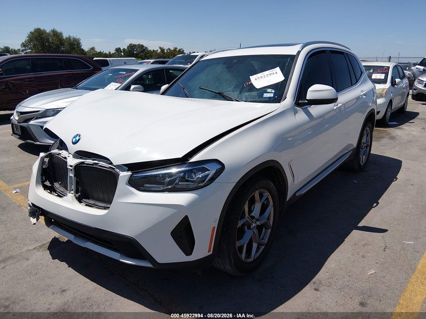 2023 BMW X3, Front End, IAAI, VIN 5UX53DP01P9S75603 — photo 2