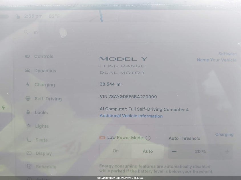 TESLA MODEL Y 2024 VIN 7SAYGDEE5RA220999