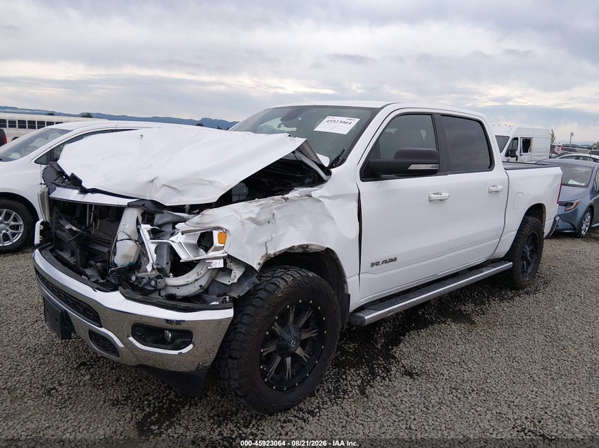 Vin: 1c6rrffg6mn697484, lot: 46422152, ram 1500 big horn  4x4 5'7 box 20212