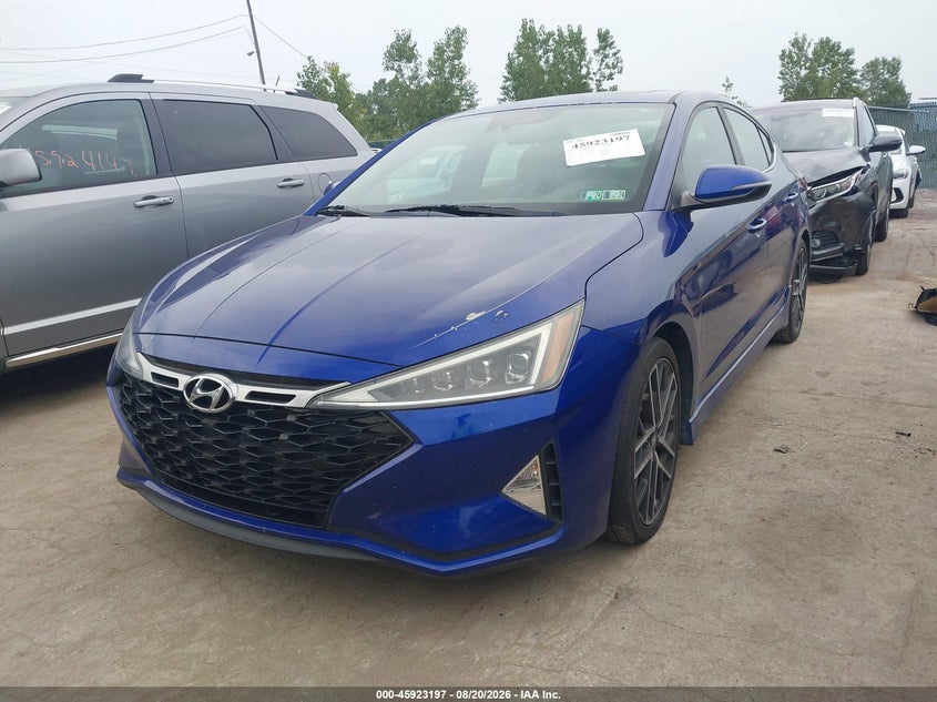2020 Hyundai Elantra Sport, Обычный износ, IAAI, VIN KMHD04LBXLU061547 — фото 2