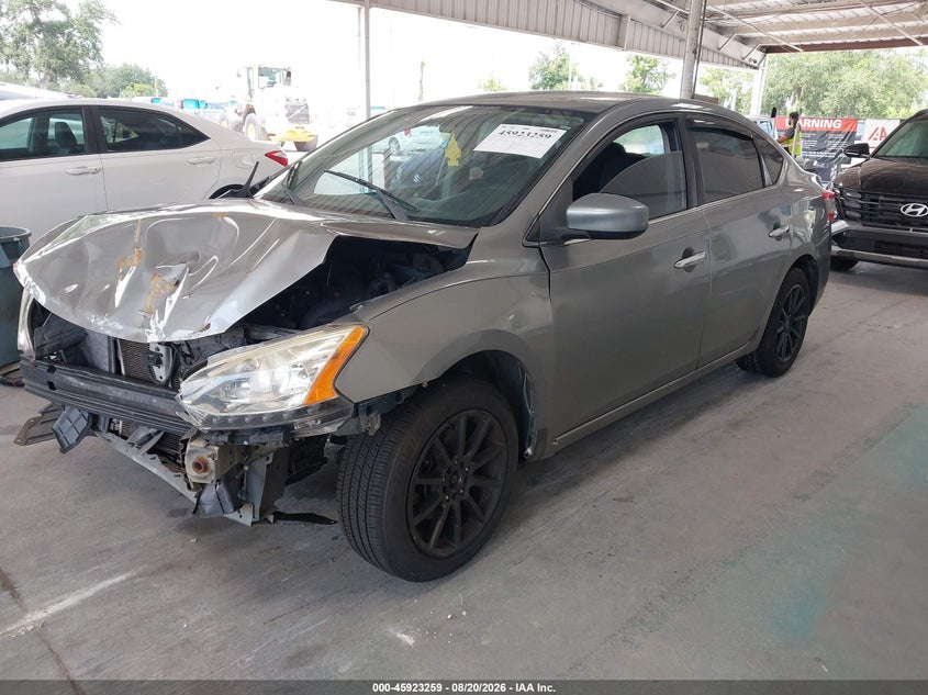2013 Nissan Sentra, Удар спереду, IAAI, VIN 3N1AB7AP8DL675898 — фото 2