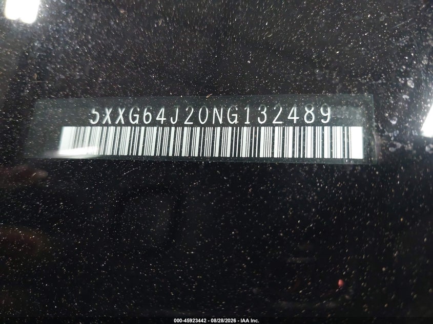 KIA K5 2022 VIN 5XXG64J20NG132489