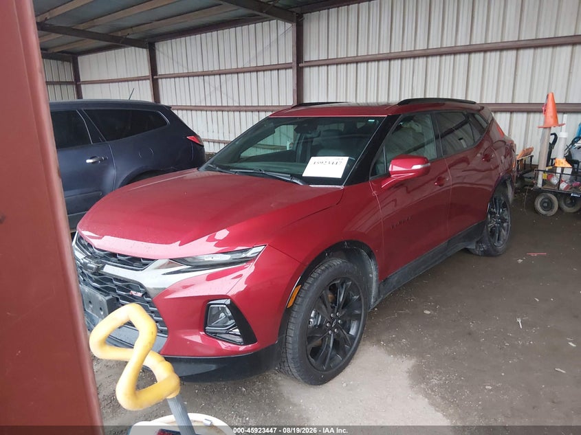2021 Chevrolet Blazer, Левый зад, IAAI, VIN 3GNKBKRS8MS516504 — фото 2