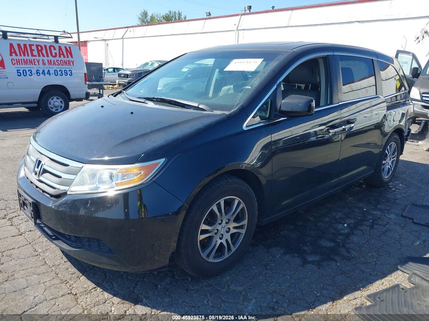 2013 Honda Odyssey, Rear, IAAI, VIN 5FNRL5H60DB009650 — photo 2
