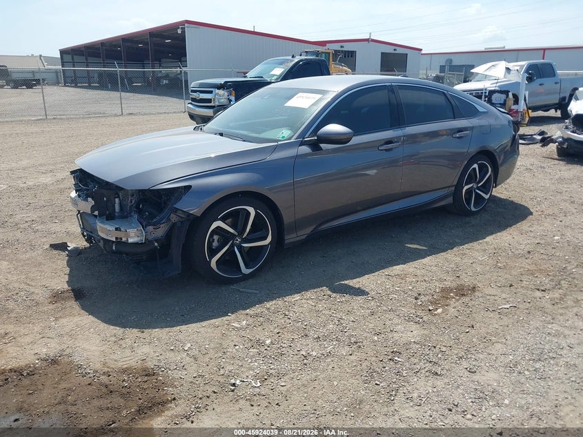 2020 Honda Accord Sport, Front & Rear, IAAI, VIN 1HGCV1F3XLA158240 — photo 2