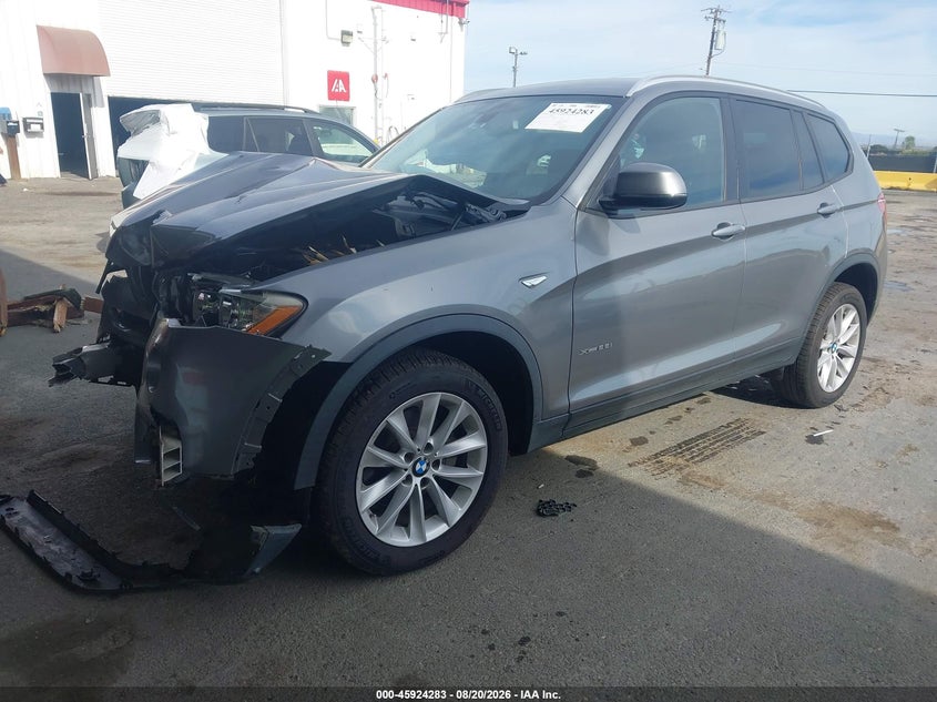 2017 BMW X3, Удар спереду, IAAI, VIN 5UXWX9C34H0W71939 — фото 2
