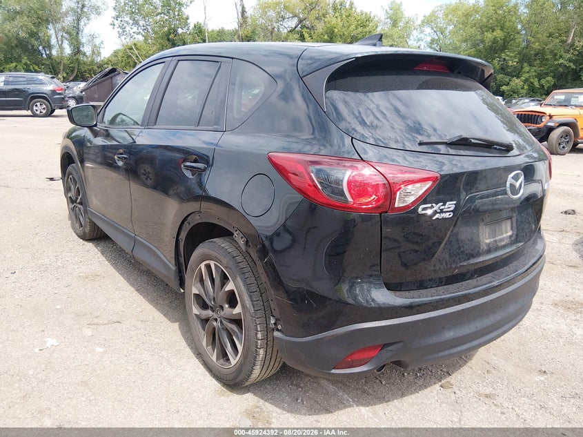 Vin: jm3ke4dy8g0846976, lot: 46423480, mazda cx-5 grand touring 20163