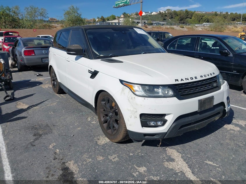 Vin: salwr2pf1ga119890, lot: 46423795, land rover range rover sport 3.0l v6 supercharged hse 20161