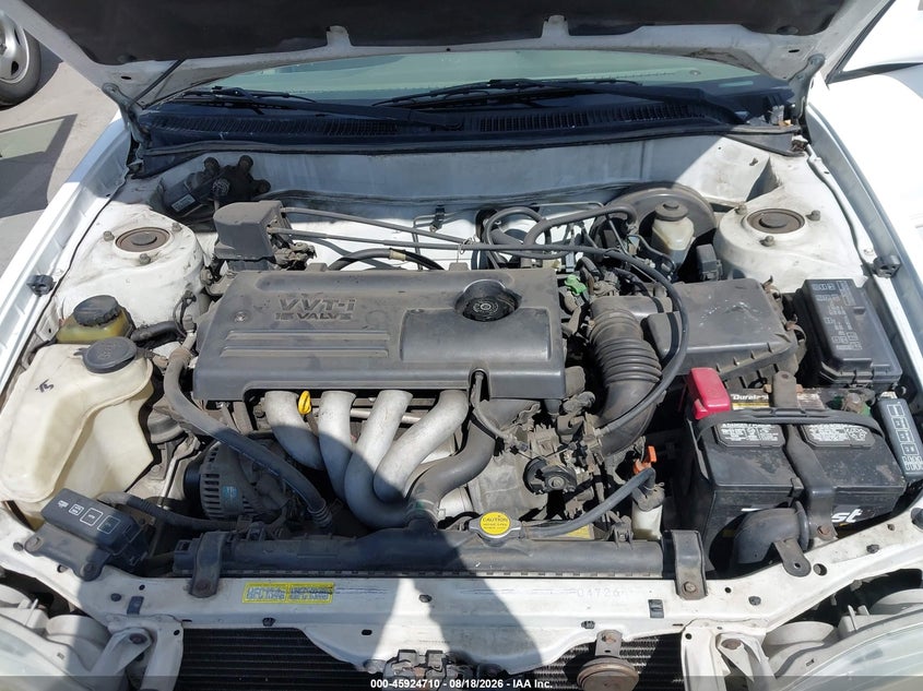 2002 TOYOTA COROLLA SEDAN 1.8L I-4 DOHC, VVT, 125HP