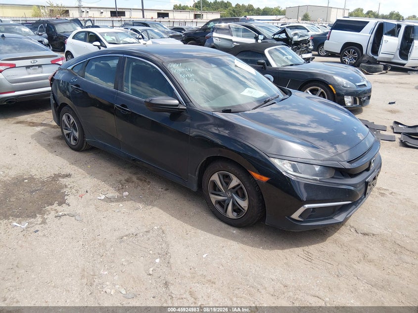 2020 Honda Civic Lx, Удар сзади, IAAI, VIN 2HGFC2F69LH585994